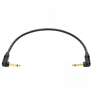 Klotz LaGrange Angled Patch Cable - 30cm Black w/Gold Contacts